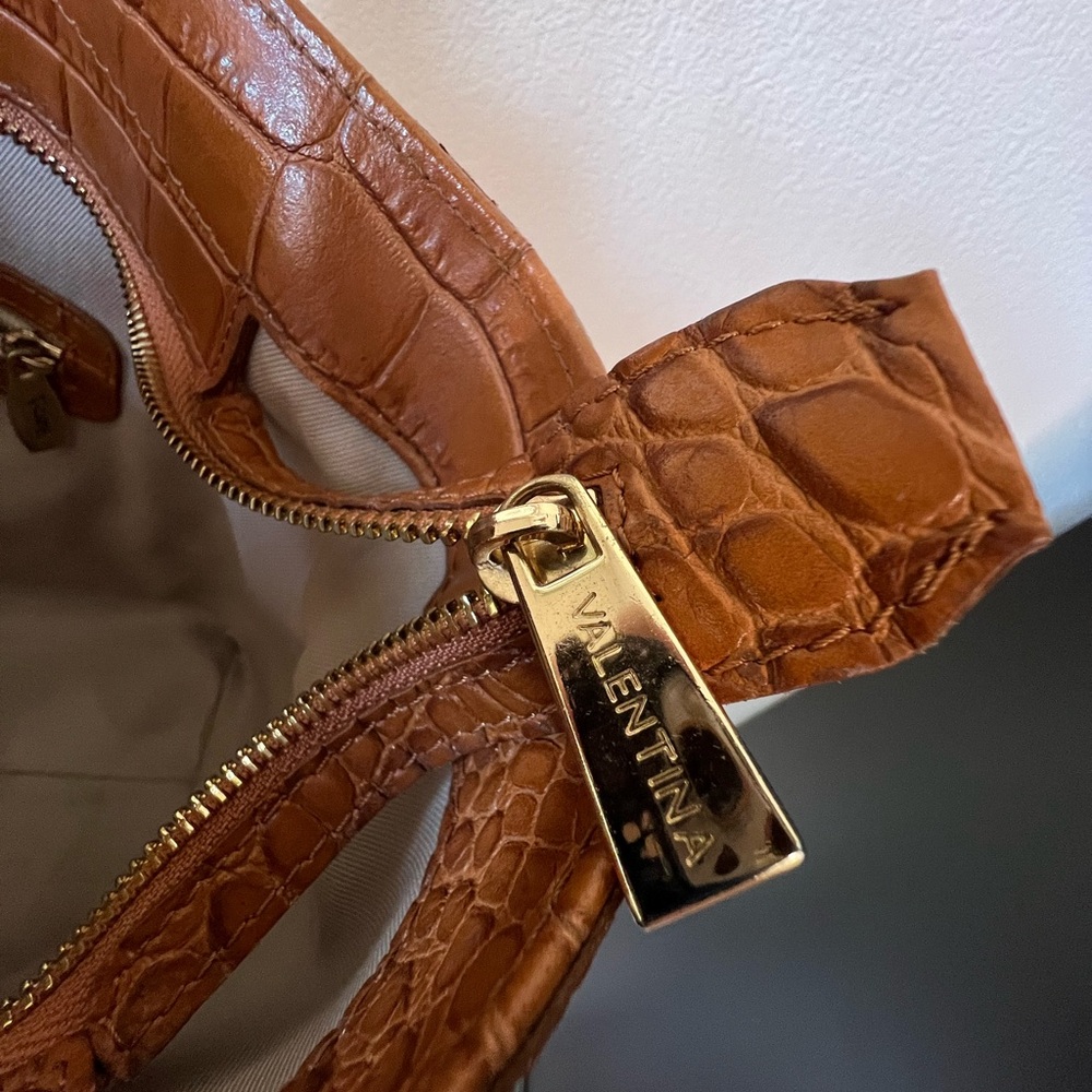 Valentina | Brown Faux Crocodile Bag - Picture 8 of 11